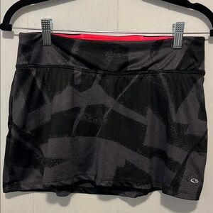 Champion Black and Gray Mini Athletic Skirt w Shorts